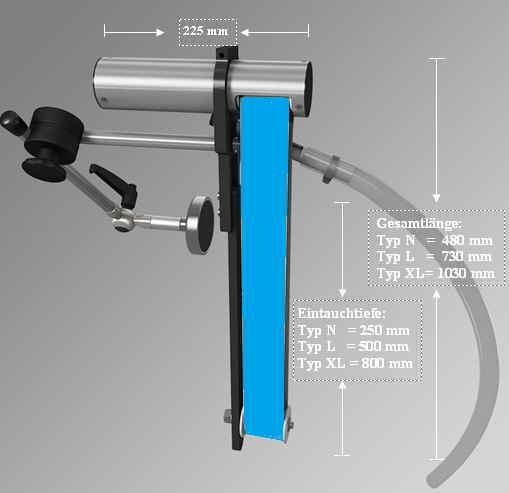 Bandskimmer Band blau Abm.